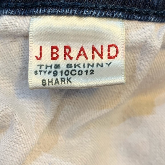 J Brand The Skinny Shark Blue Jeans Medium Wash Stretchy Mid-Rise No Distressing - Picture 9 of 10